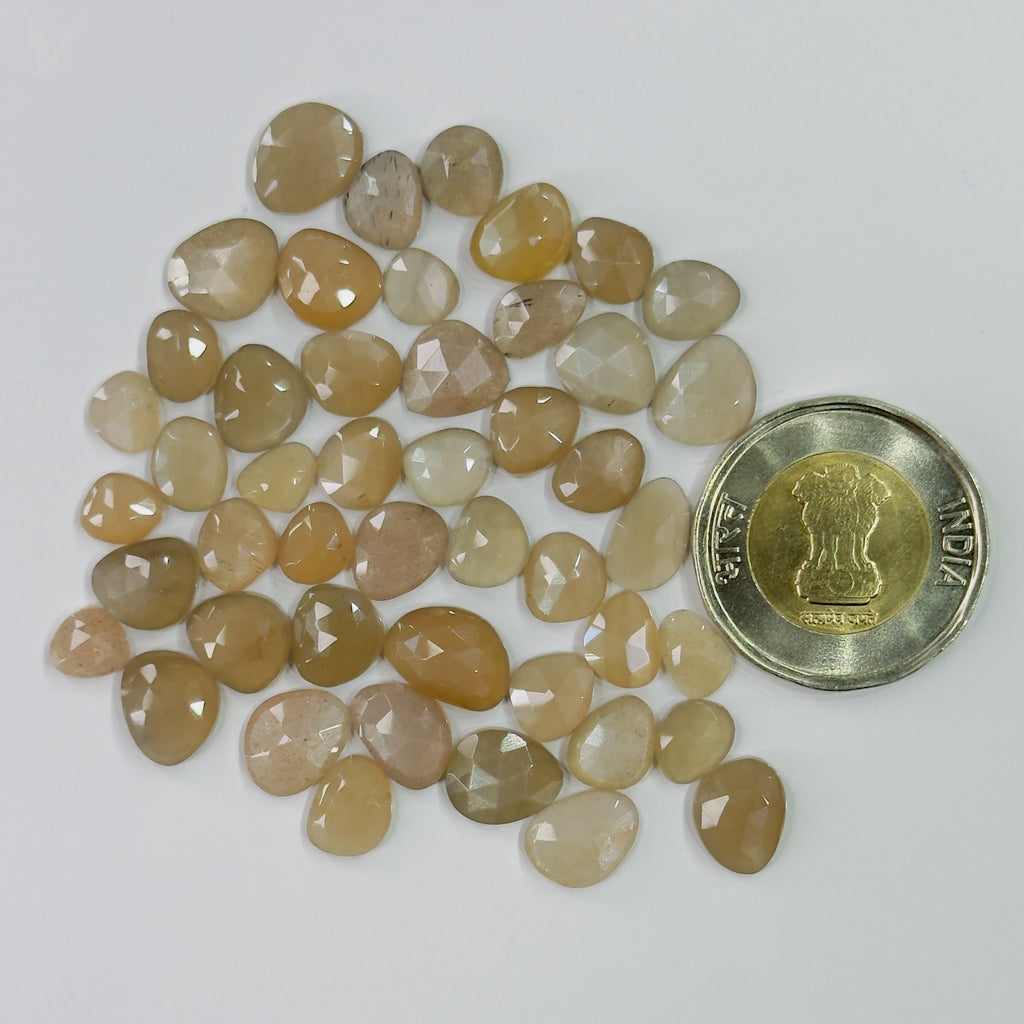 Peach Moonstone Rose Cuts