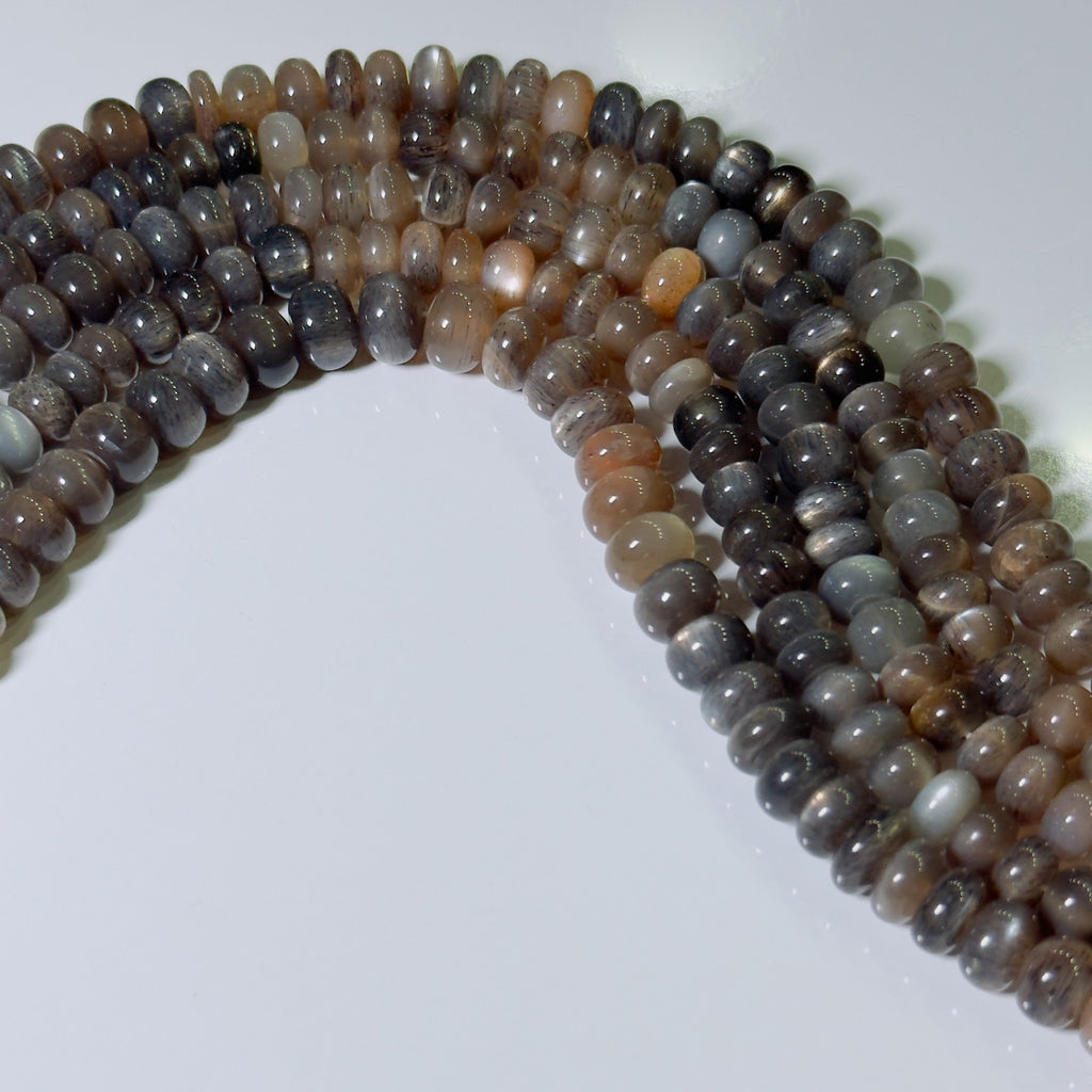 Golden Shine Moonstone Rondelle Beads