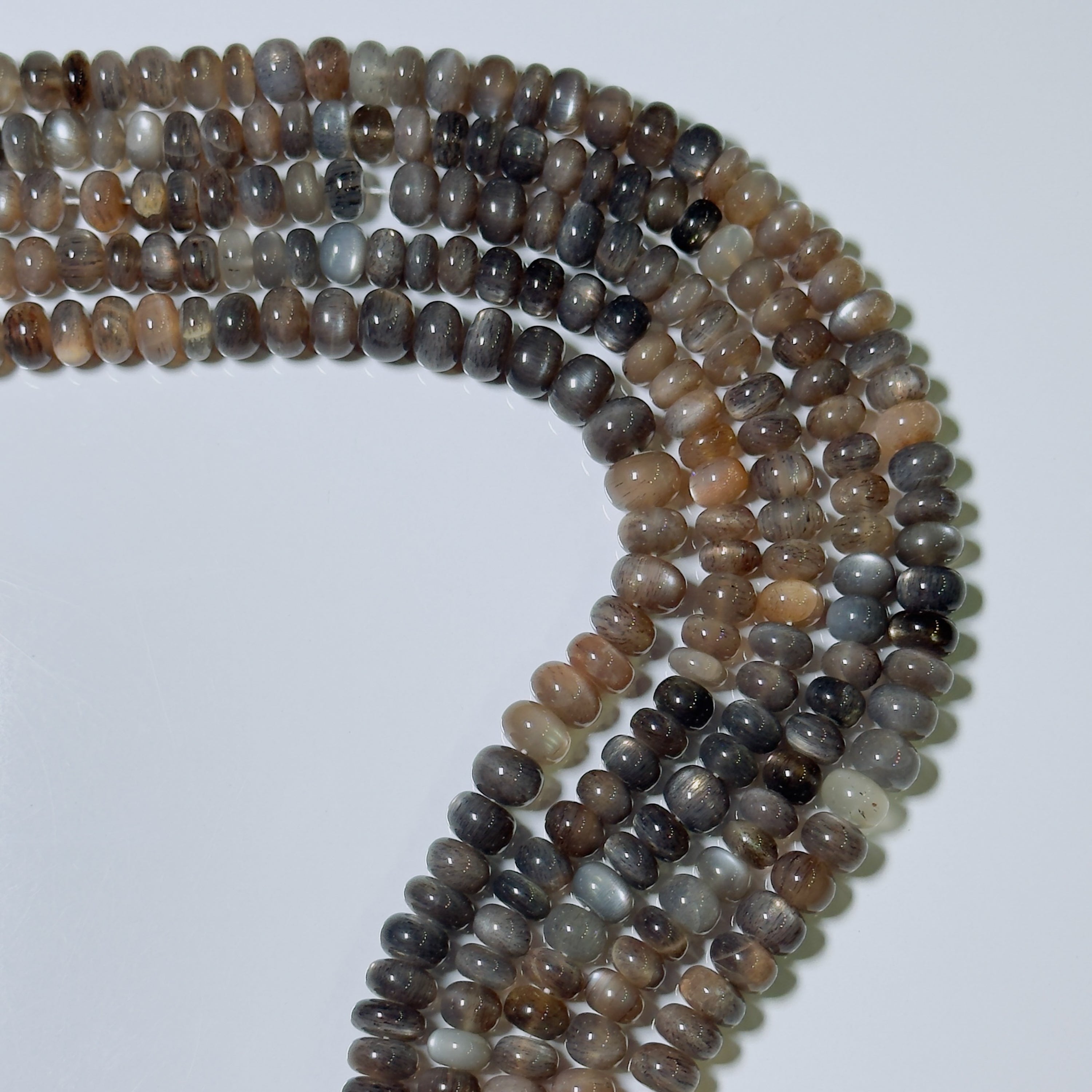 Golden Shine Moonstone Rondelle Beads