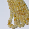 Golden Rutile Quartz Rondelle Beads