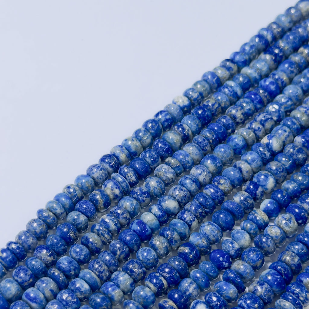 Natural Lapis Lazuli Rondelle Beads