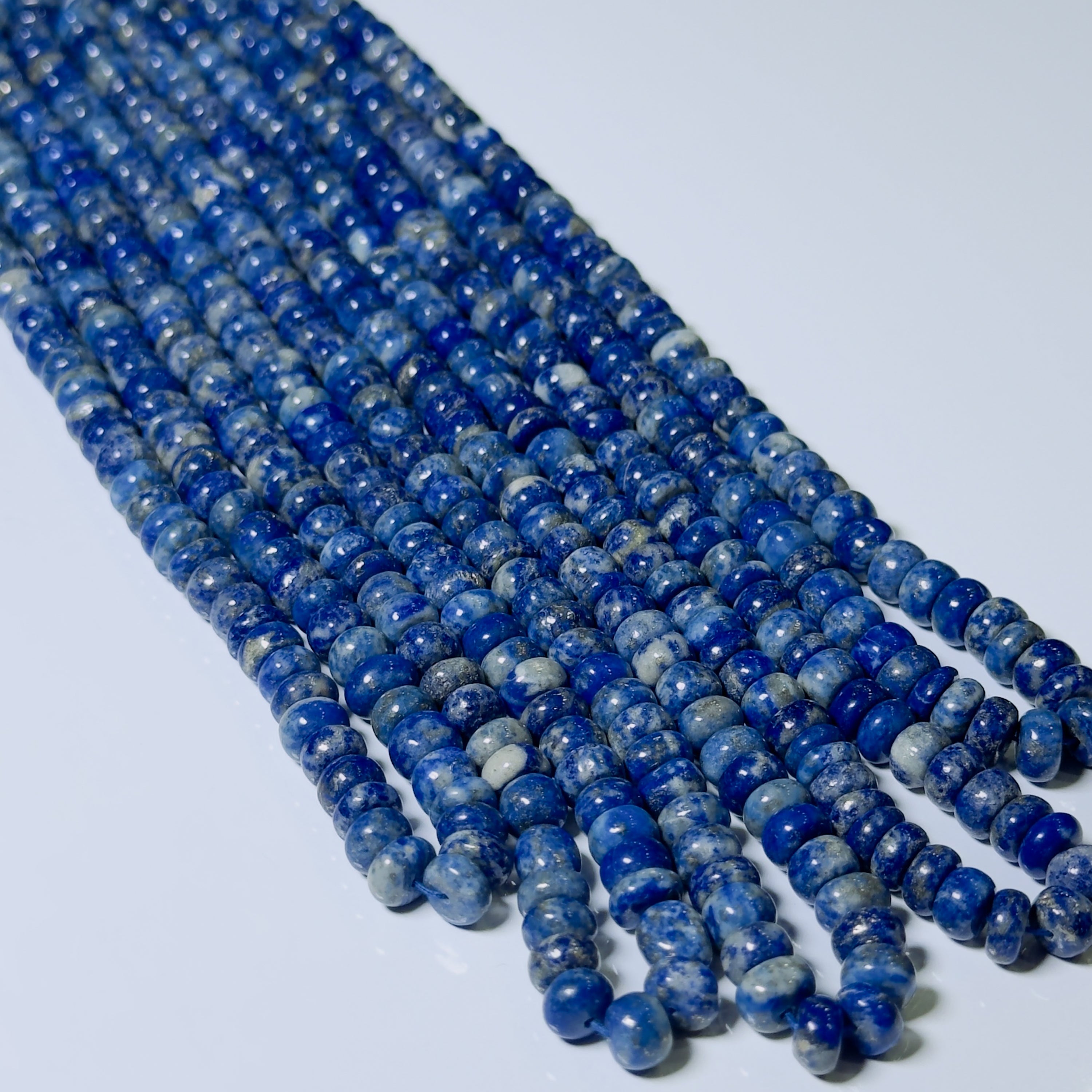 Natural Lapis Lazuli Rondelle Beads