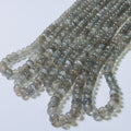 Natural Grey Moonstone Rondelle Beads