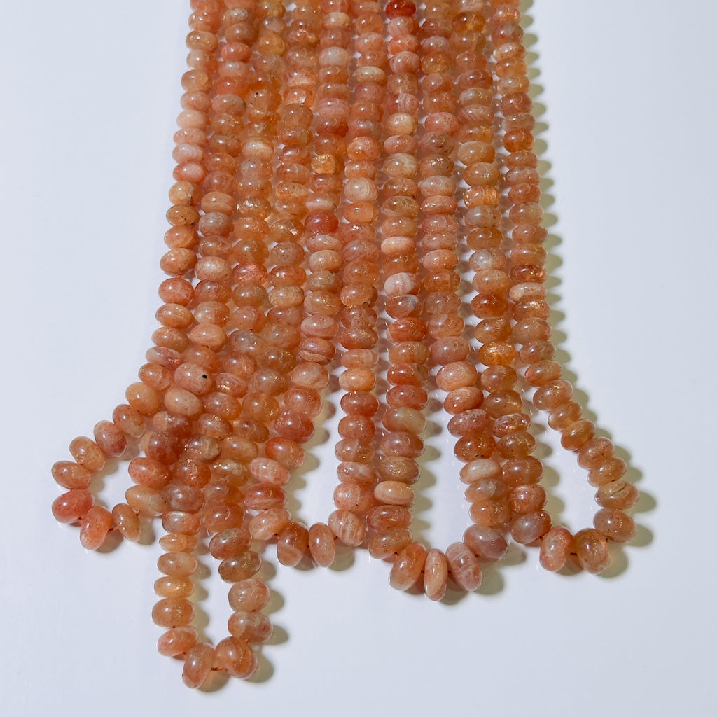 Sunstone Smooth Rondelles