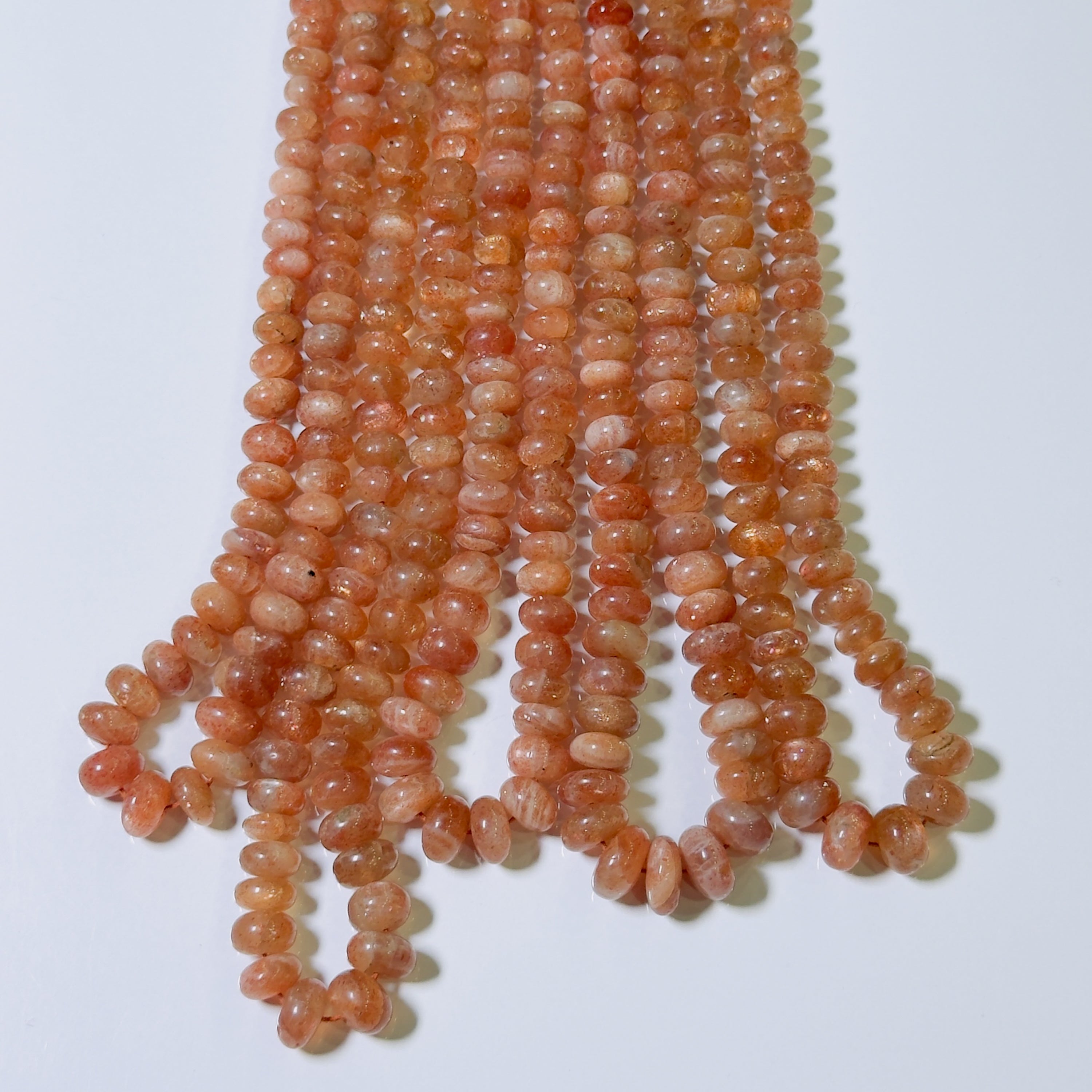 Sunstone Smooth Rondelles
