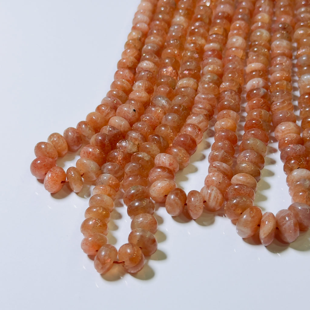 Sunstone Smooth Rondelles