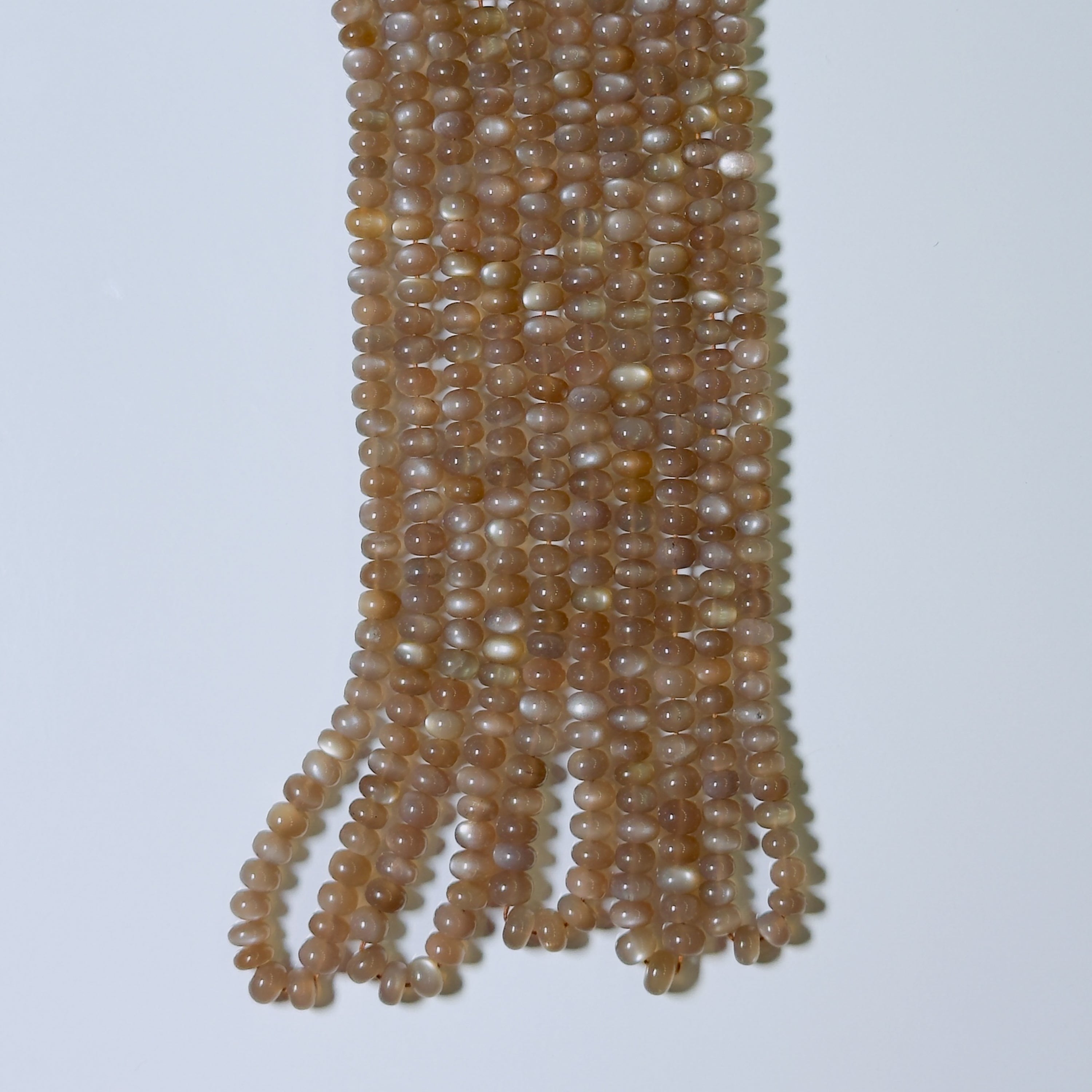 coffee moonstone Rondelle Beads
