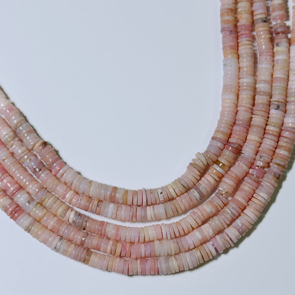 Pink Opal Tyre Cut Beads